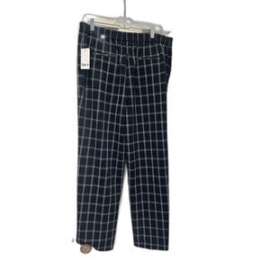 NWT Bar III Windowpane Check Trousers – Size 10 – Slim Straight Leg